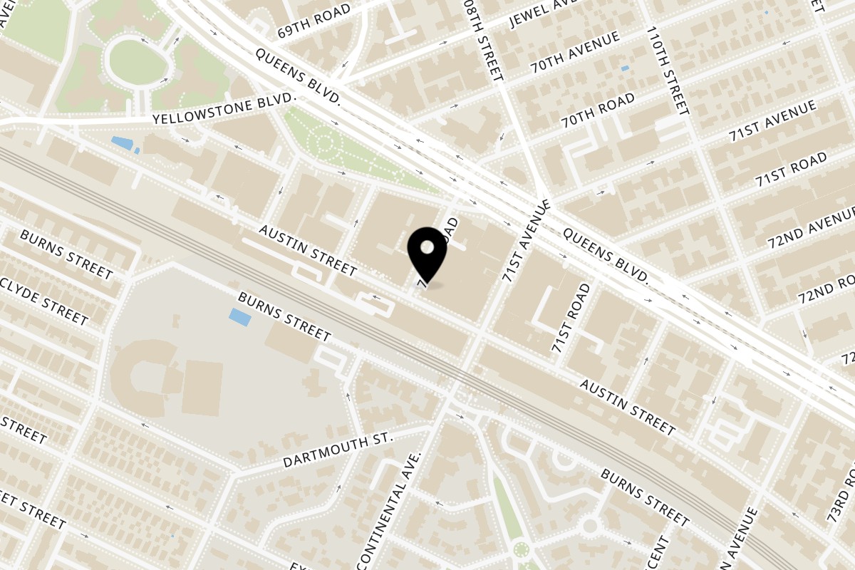 Map showing the location of (aged.) on 107-02 70th Rd in Forest Hills